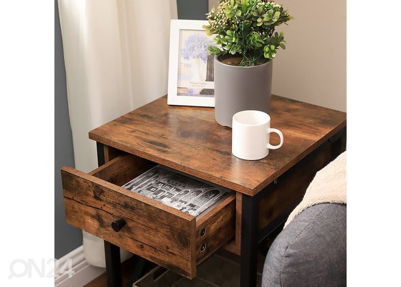 Yöpöytä Let, ruskea/musta kuvasuurennos