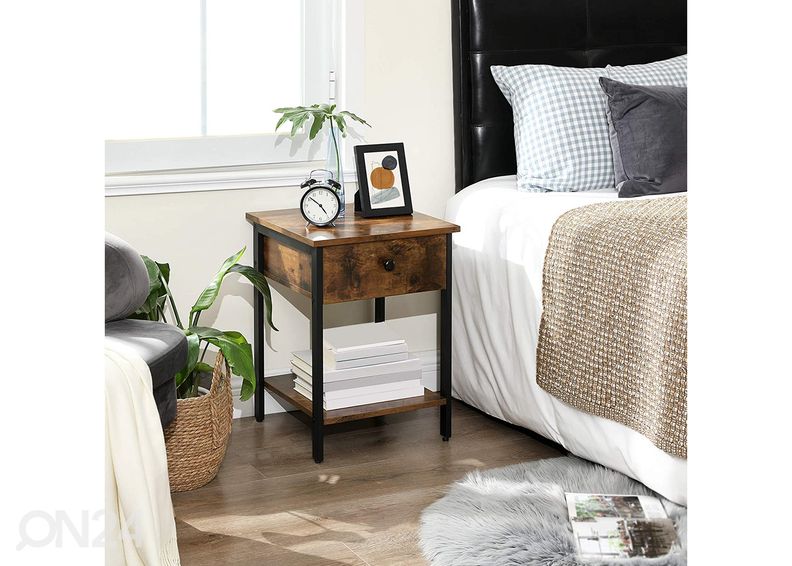 Yöpöytä Let, ruskea/musta kuvasuurennos