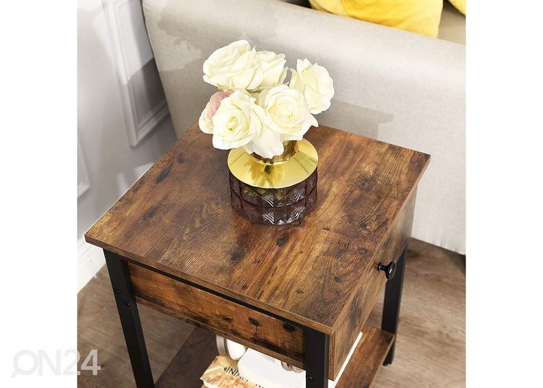 Yöpöytä Let, ruskea/musta kuvasuurennos