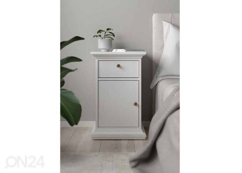 Yöpöytä Paris 40 cm, valkoinen kuvasuurennos