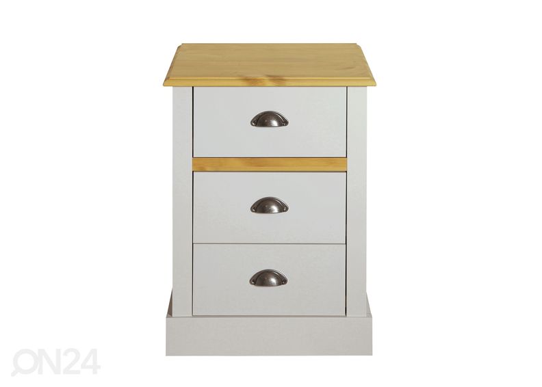 Yöpöytä SANDRINGHAM, harmaa/tammipetsi kuvasuurennos