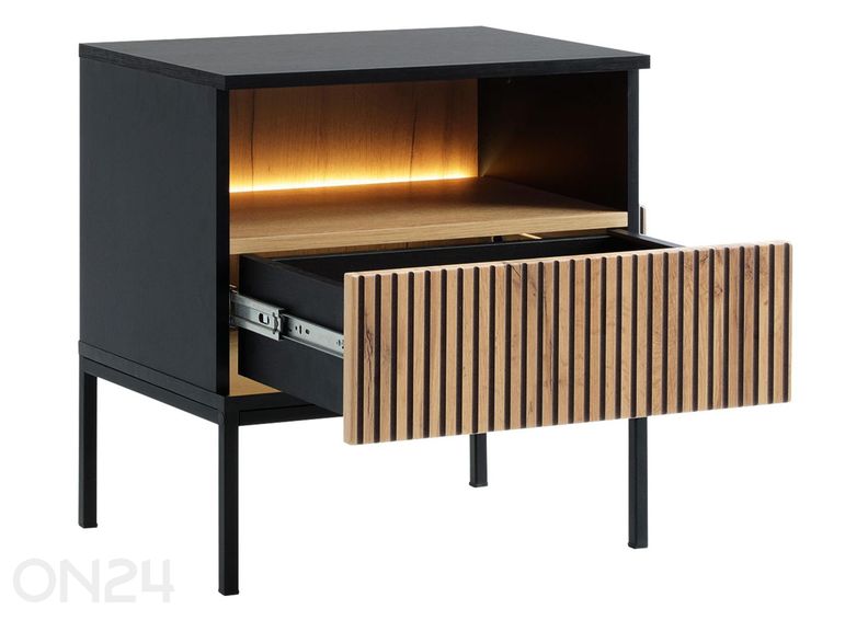 Yöpöytä Senato 54 cm + LED kuvasuurennos