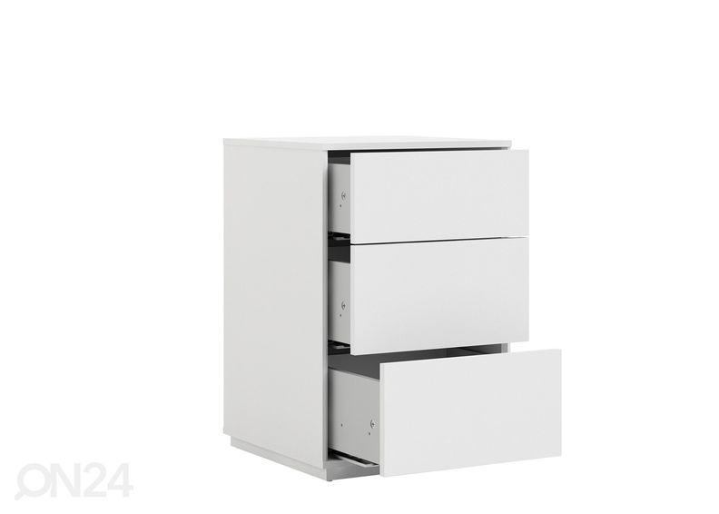 Yöpöytä Stockholm, valkoinen/ valkoinen kuvasuurennos