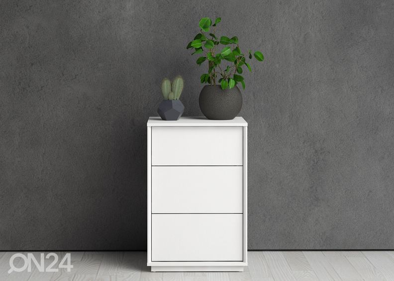 Yöpöytä Stockholm, valkoinen/ valkoinen kuvasuurennos