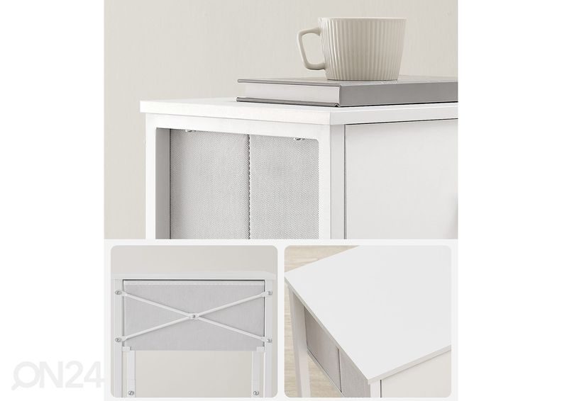 Yöpöytä, valkoinen kuvasuurennos