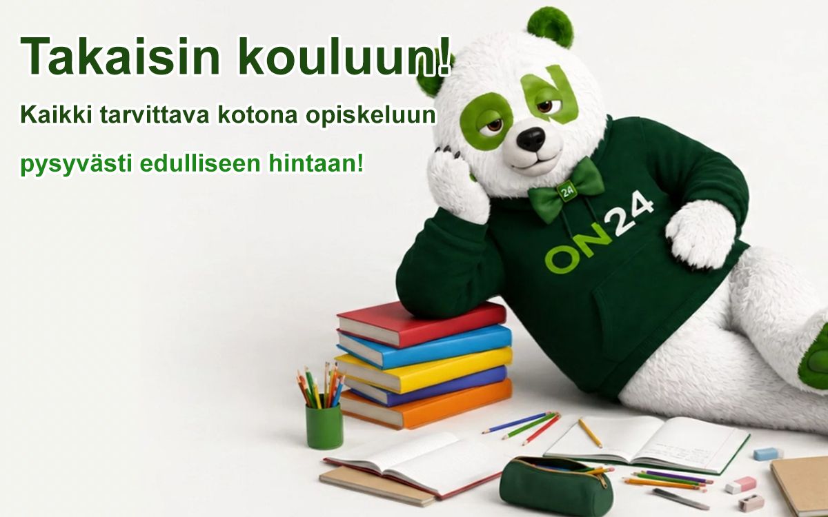 Takaisin kouluun! Kaikki tarvittava kotona opiskeluun pysyvästi edulliseen hintaan!