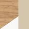 kullansävyinen tammi/valkoinen/beige