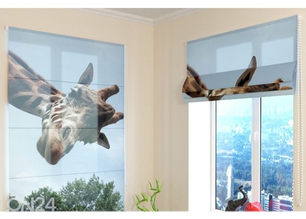 Puolipimentävä laskosverho Girafe