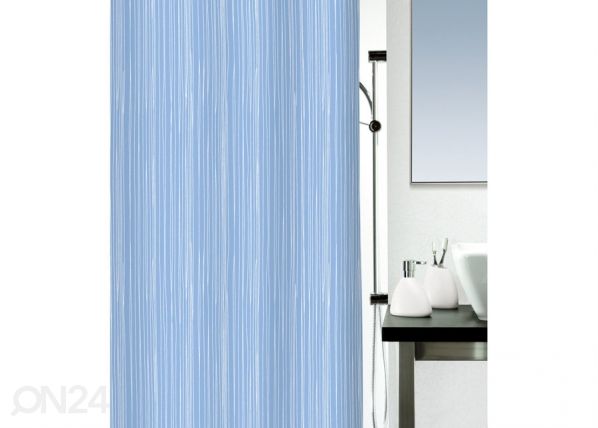 Kankainen suihkuverho RAYA, sininen 180x200 cm