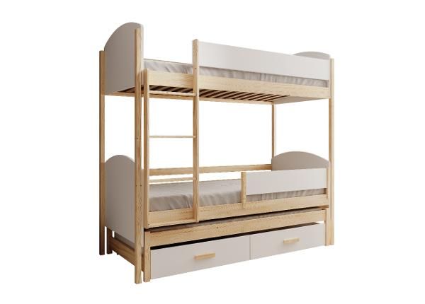 3-hengen kerrossänky setti LEIA patjoilla, 90x200 cm