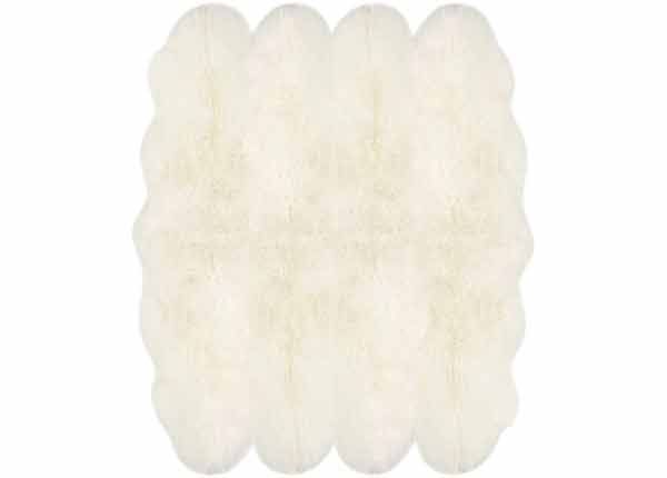 Aito lampaantalja Merino natural white Octo ±170x180 cm