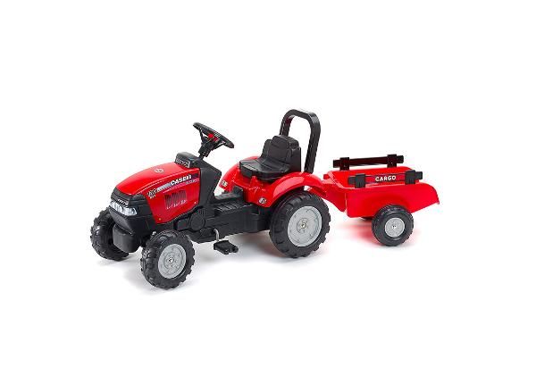 Falk Case IH polkutraktori peräkärryllä
