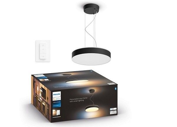 Hue White ambiance Enrave älykäs riippuvalaisin mustalla kaukosäätimellä