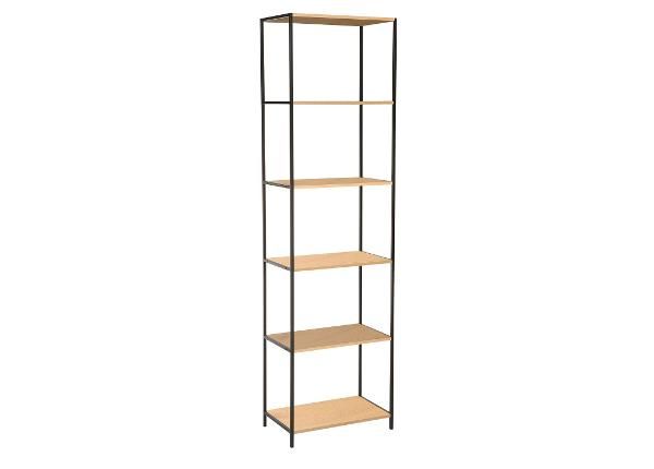 Hylly Harper 50x30xH180 cm, saarni/musta