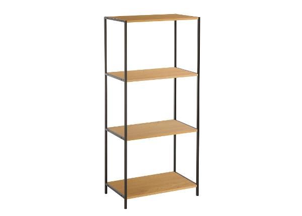 Hylly Harper 50x30xK110,5 cm, saarni/musta