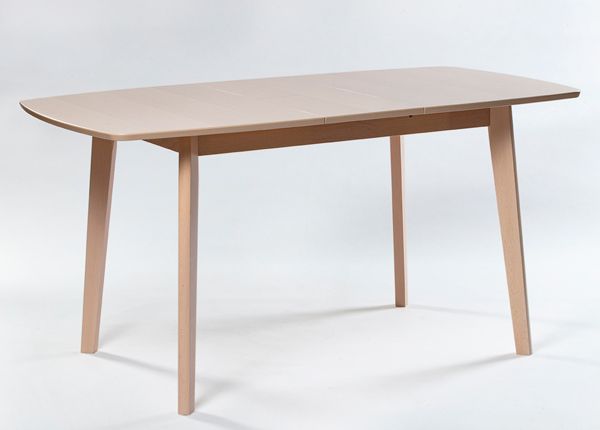 Jatkettava ruokapöytä Bari 80x120-150 cm, valkoinen pyökki