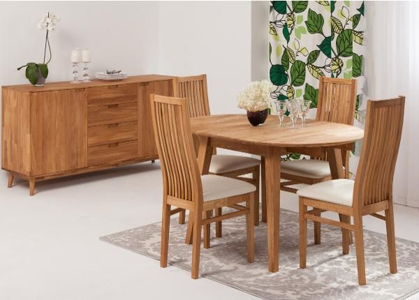 Jatkettava ruokapöytä tammi Basel 90x90-130 cm