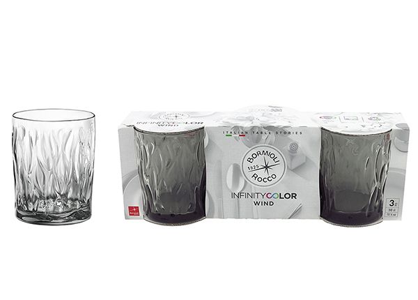 Juomalasi Bormioli Rocco Wind onyx, 30 cl, 3 kpl