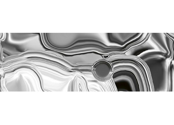 Keittiön välitila Liquid chrome silver