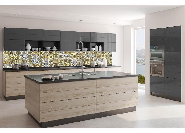 Keittiön välitilan tapetti Ornamental Tiles Yellow
