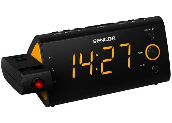 Kelloradio Sencor SRC330OR, musta/ oranssi