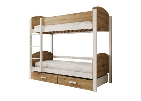 Kerrossänky setti JORI patjoilla, koko 90x200 cm