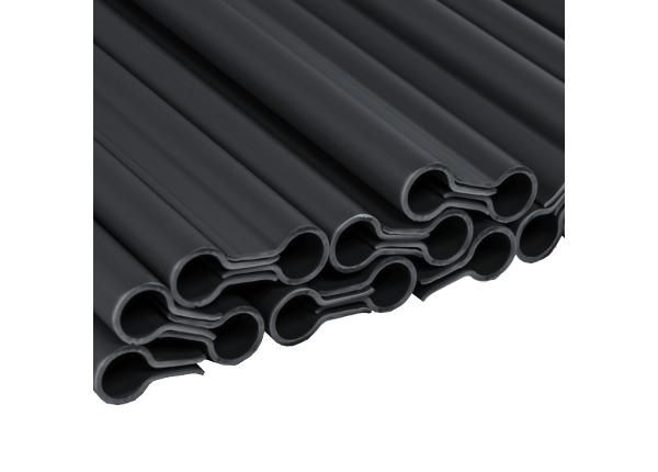 Kiinnikkeet Solid 1200 g/m², 19 cm puutarhanauhaan, tummanharmaa