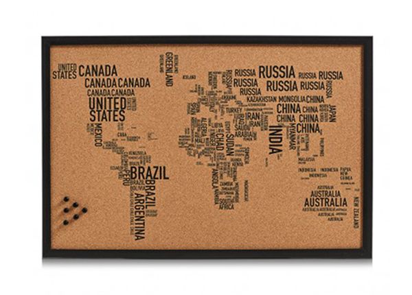 Korkkitaulu WORLD LETTERS
