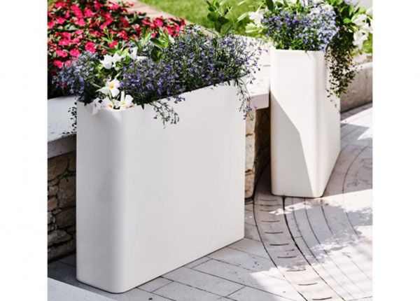 Kukkaruukku Divio 90x27xh78 cm, valkoinen