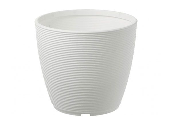 Kukkaruukku Ring Ø38xh32 cm, valkoinen