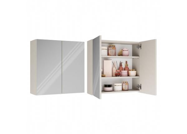 Kylpyhuoneen kaappi peilillä