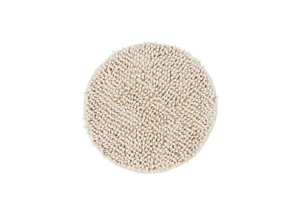 Kylpyhuoneen matto Fluffy Ivory Ø55 cm