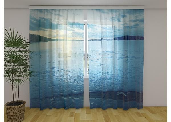 Läpinäkyvä kuvaverho Frozen Lake 240x220 cm