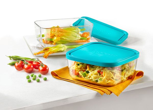Lasikulho kannella Frigoverre 340 ml 10x10 cm, 2 kpl