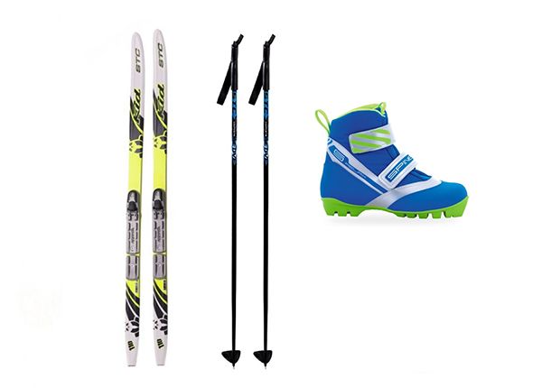 Lasten suksipaketti suomukuviolla 120-140 cm