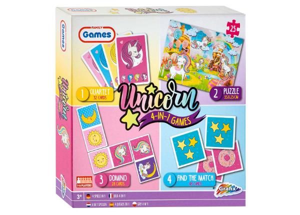 Lautapeli Grafix 4in1 Yksisarvinen Grafix