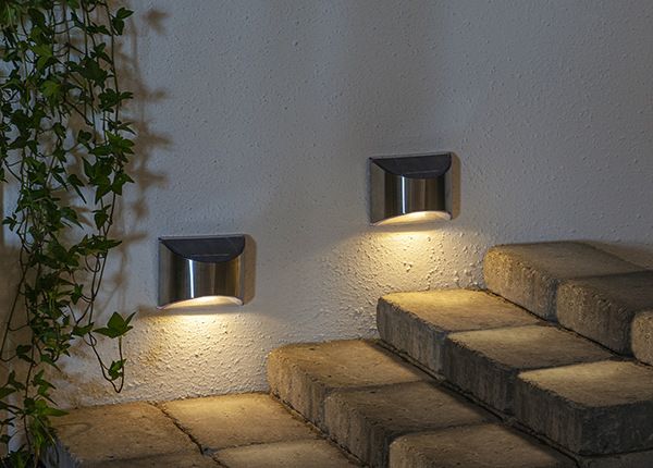 LED ulkovalaisimet aurinkokennolla Wally, 2 kpl
