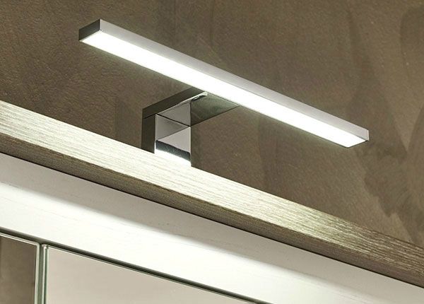 LED-valaistus 30 cm, kromi
