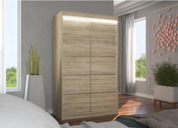 Liukuovikaappi Barba I 120 cm + LED