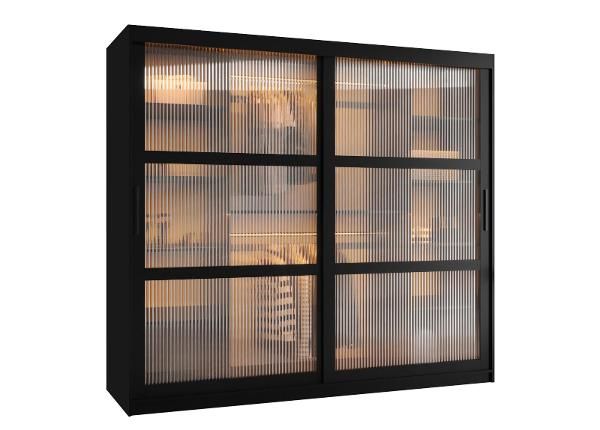 Liukuovikaappi Flutes 200 cm + LED