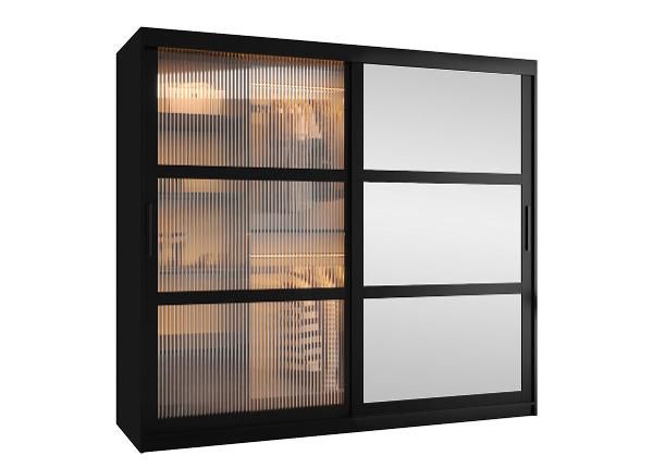 Lükandustega riidekapp Flutes 200 cm + LED