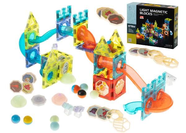 Magneettipalikoiden kuularata 75 kpl