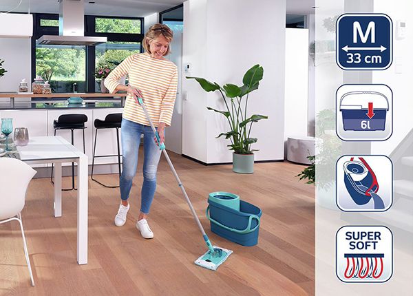 Moppisetti Leifheit Clean Twist M Erg pyörillä