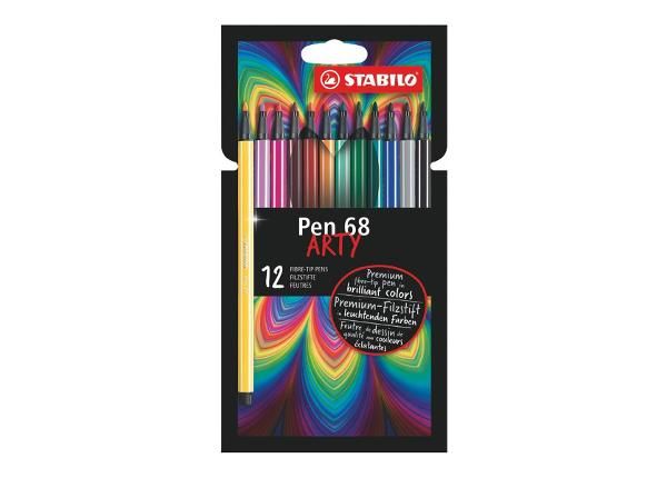 Mustekynät 12 väriä Stabilo pen 68