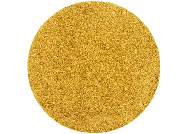 Narma pitkäkarvainen matto Spice™ keltainen pyöreä Ø 200 cm