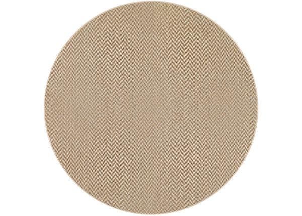 Narma sileäpintainen matto Bravo™ beige pyöreä