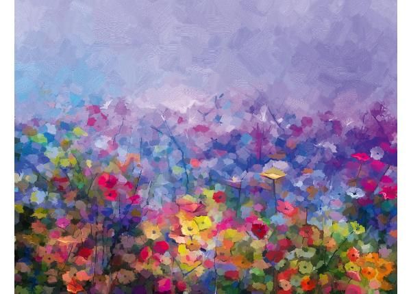 Non-woven kuvatapetti Abstract Colorful Oil Painting