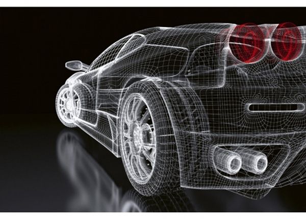 Non-woven kuvatapetti Car model dark