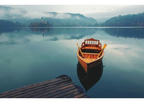 Non-woven kuvatapetti Lonely Boat 368x245 cm