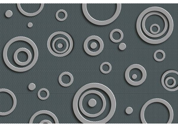 Non-woven kuvatapetti Metal circles